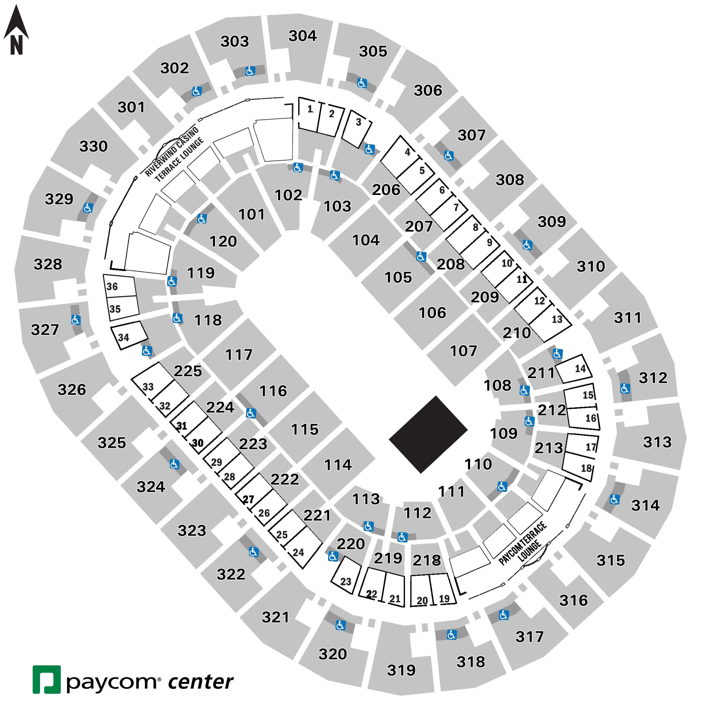 Seating Charts Paycom Center